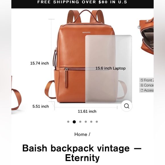 Bostanten Baish backpack vintage — Eternity - Picture 2 of 8